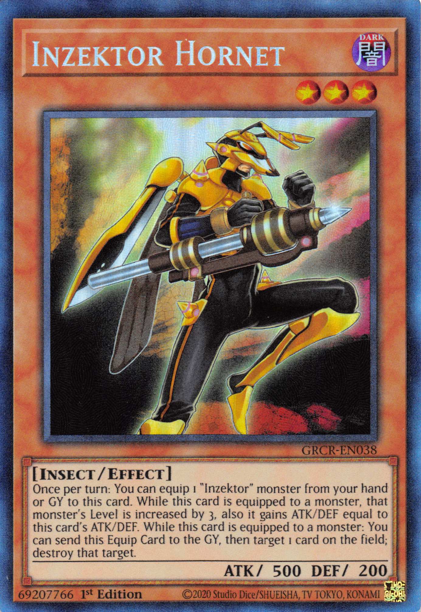 Inzektor Hornet [GRCR-EN038] Collector's Rare | Nerdhalla Games