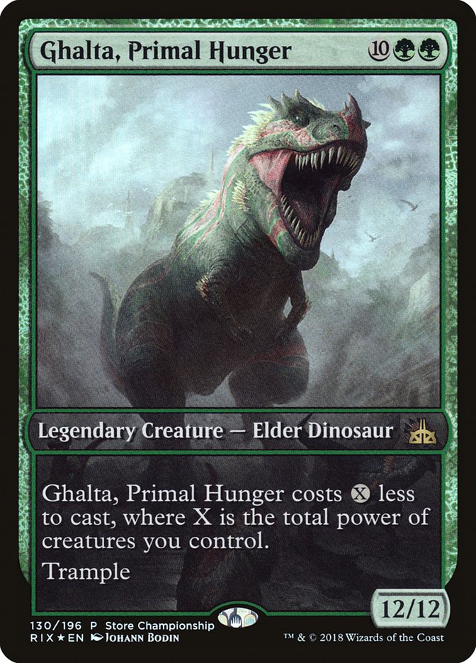 Ghalta, Primal Hunger (Store Championship) (Extended) [Rivals of Ixalan Promos] | Nerdhalla Games