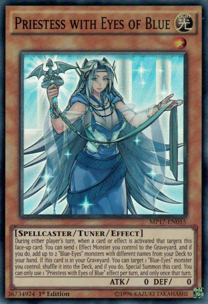 Priestess with Eyes of Blue [MP17-EN055] Super Rare | Nerdhalla Games