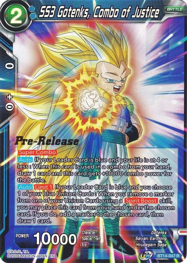 SS3 Gotenks, Combo of Justice (BT14-047) [Cross Spirits Prerelease Promos] | Nerdhalla Games