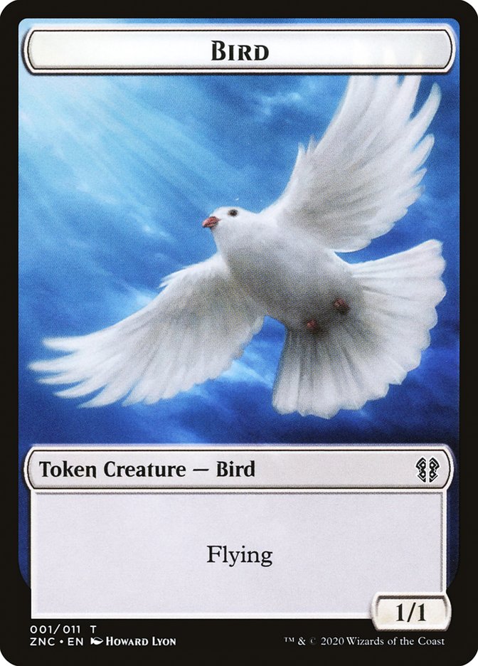 Bird // Kor Ally Double-sided Token [Zendikar Rising Commander Tokens] | Nerdhalla Games