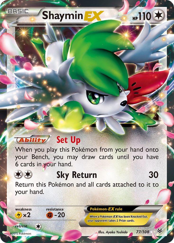 Shaymin EX (77/108) [XY: Roaring Skies] | Nerdhalla Games