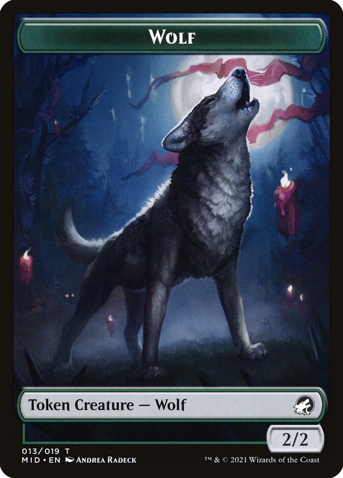 Wolf (013) // Clue (016) Double-sided Token [Challenger Decks 2022 Tokens] | Nerdhalla Games