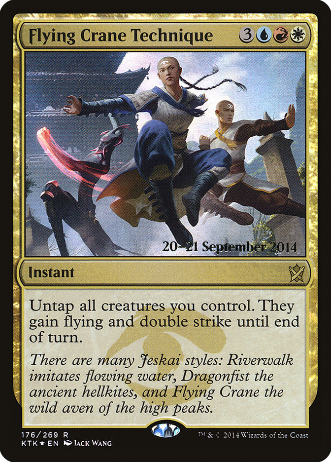 Flying Crane Technique  [Khans of Tarkir Prerelease Promos] | Nerdhalla Games