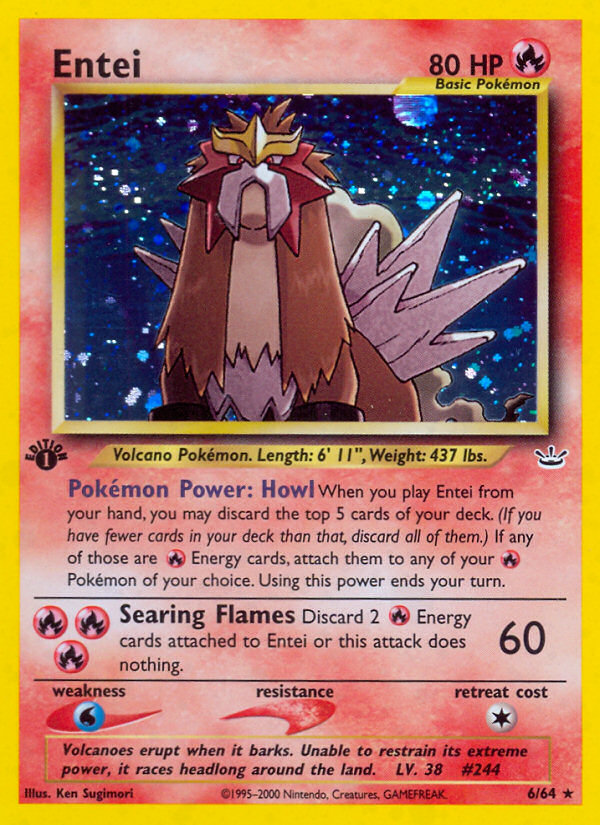 Entei (6/64) [Neo Revelation 1st Edition] | Nerdhalla Games