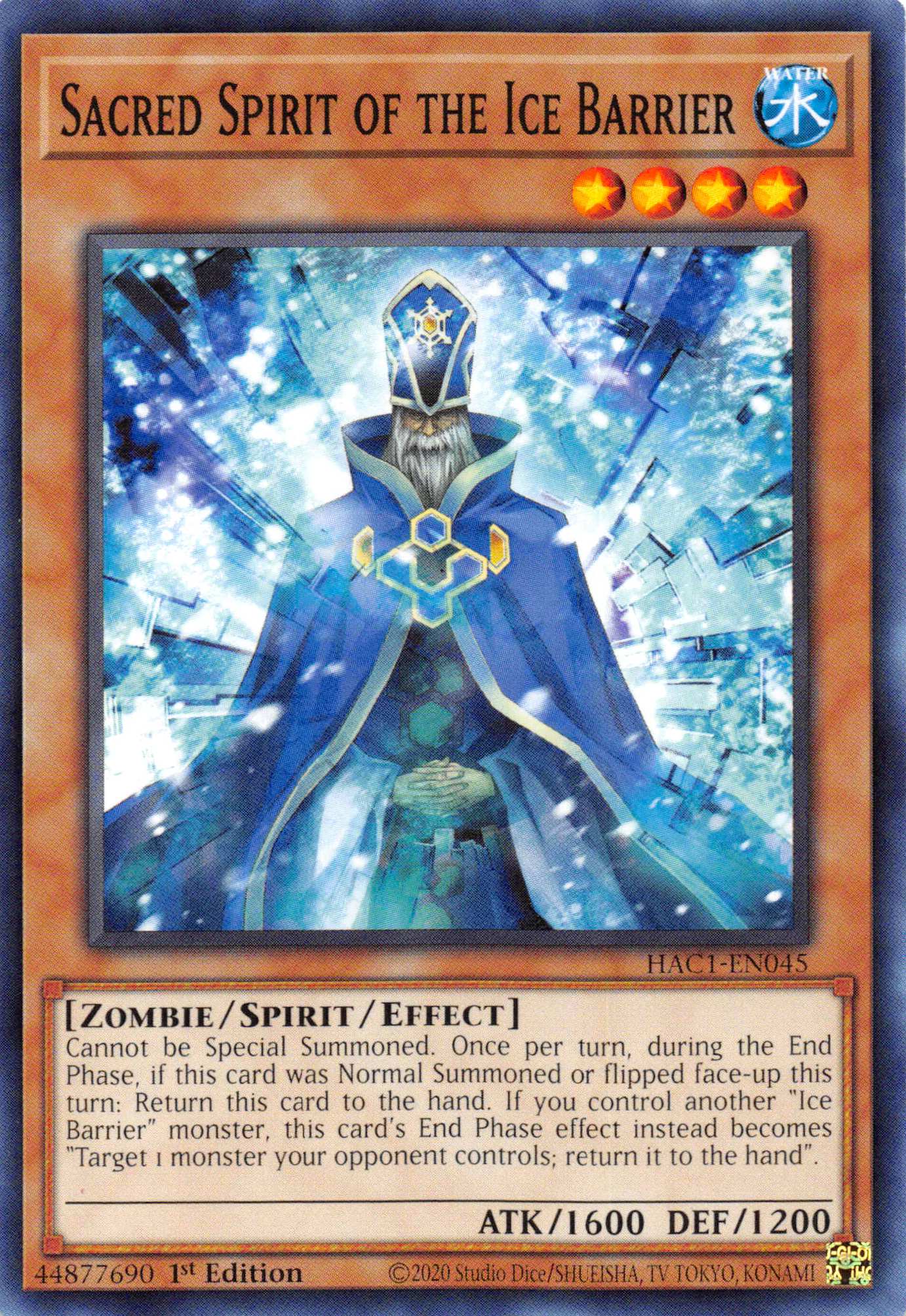 Sacred Spirit of the Ice Barrier (Duel Terminal) [HAC1-EN045] Parallel Rare | Nerdhalla Games