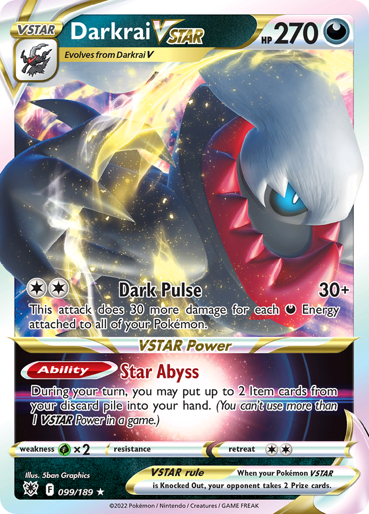 Darkrai VSTAR (099/189) (Jumbo Card) [Sword & Shield: Astral Radiance] | Nerdhalla Games