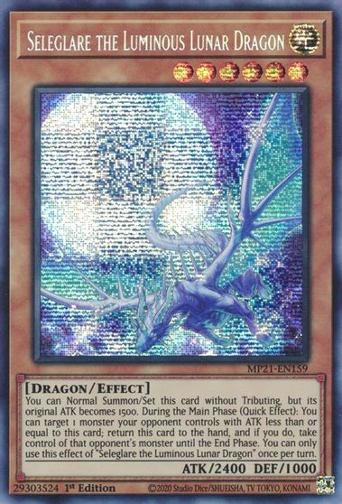 Seleglare the Luminous Lunar Dragon [MP21-EN159] Prismatic Secret Rare | Nerdhalla Games