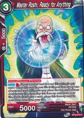 Master Roshi, Ready for Anything [BT12-010] | Nerdhalla Games