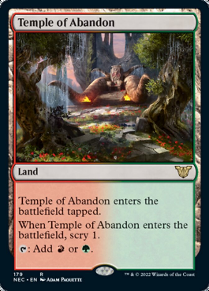 Temple of Abandon [Kamigawa: Neon Dynasty Commander] | Nerdhalla Games