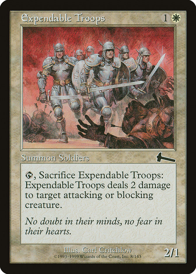 Expendable Troops [Urza's Legacy] | Nerdhalla Games