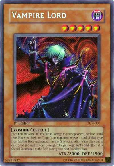 Vampire Lord [DCR-000] Secret Rare | Nerdhalla Games