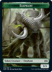 Elephant // Golem Double-sided Token [Double Masters Tokens] | Nerdhalla Games