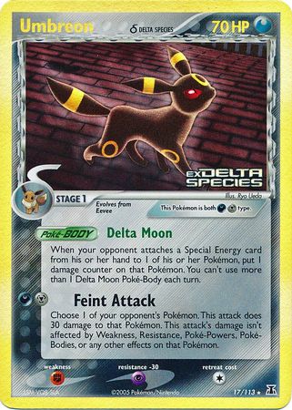 Umbreon (17/113) (Delta Species) (Stamped) [EX: Delta Species] | Nerdhalla Games