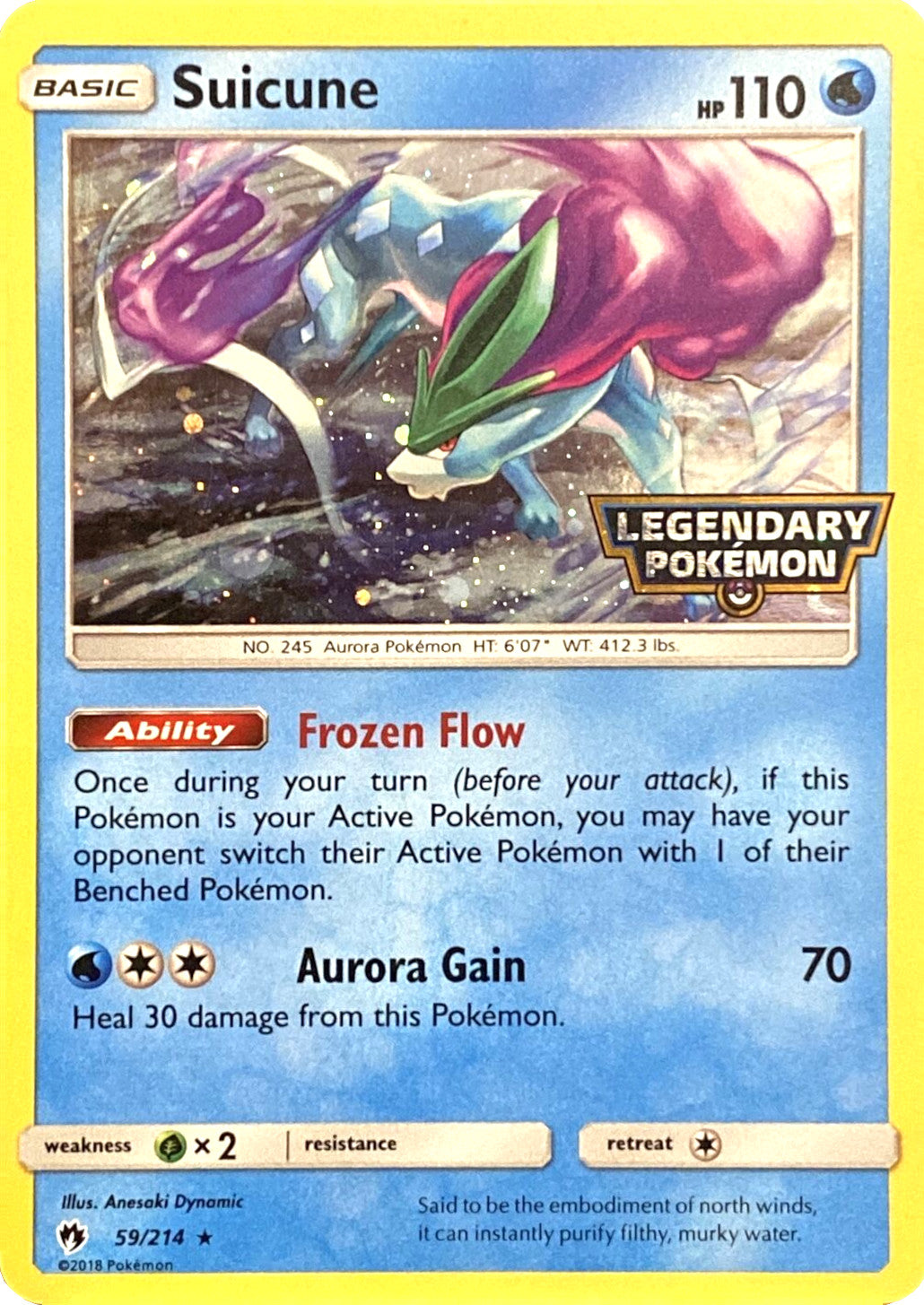 Suicune (59/214) (Legendary Pokemon Stamped) [Sun & Moon: Lost Thunder] | Nerdhalla Games