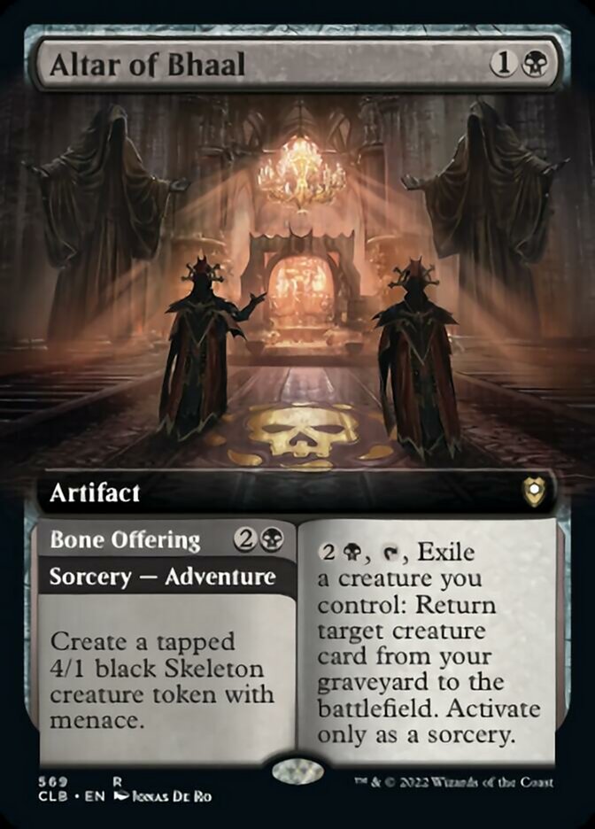 Altar of Bhaal // Bone Offering (Extended Art) [Commander Legends: Battle for Baldur's Gate] | Nerdhalla Games