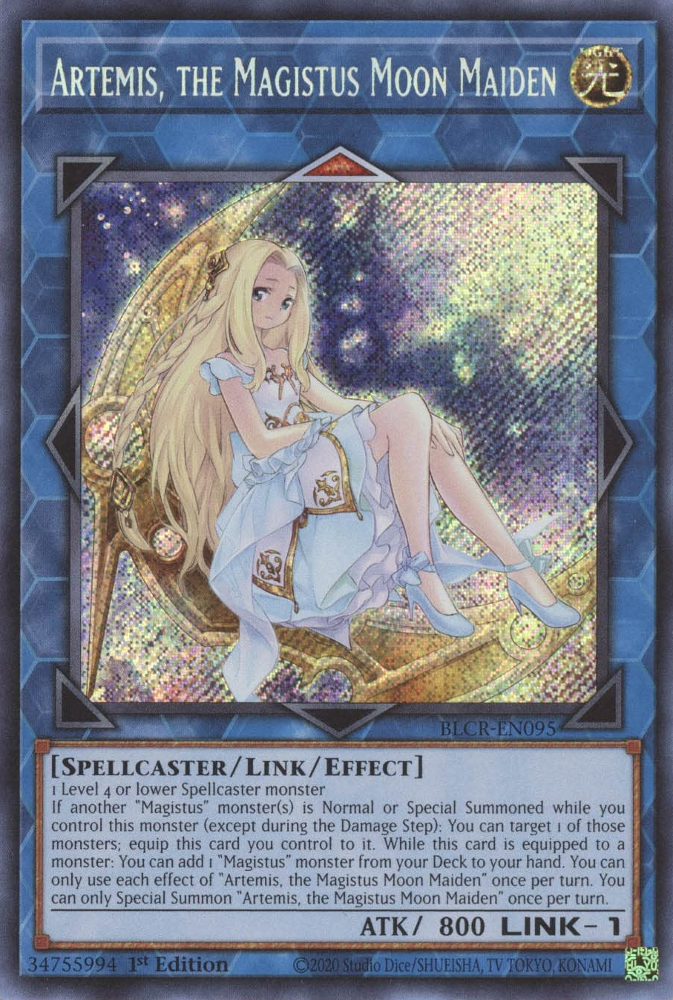 Artemis, the Magistus Moon Maiden [BLCR-EN095] Secret Rare | Nerdhalla Games