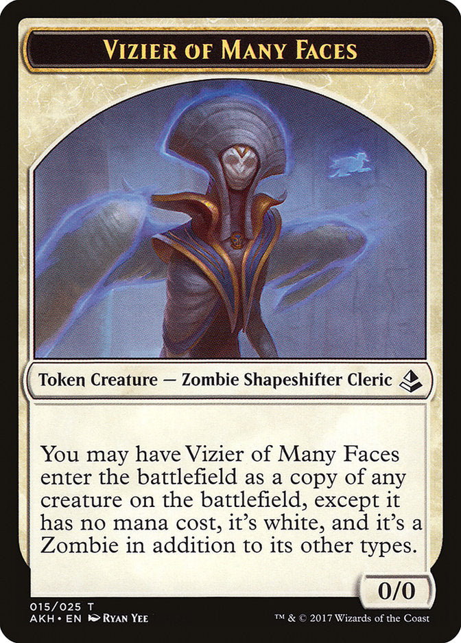 Vizier of Many Faces [Amonkhet Tokens] | Nerdhalla Games