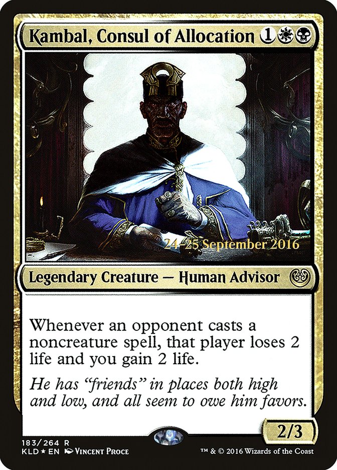 Kambal, Consul of Allocation  [Kaladesh Prerelease Promos] | Nerdhalla Games