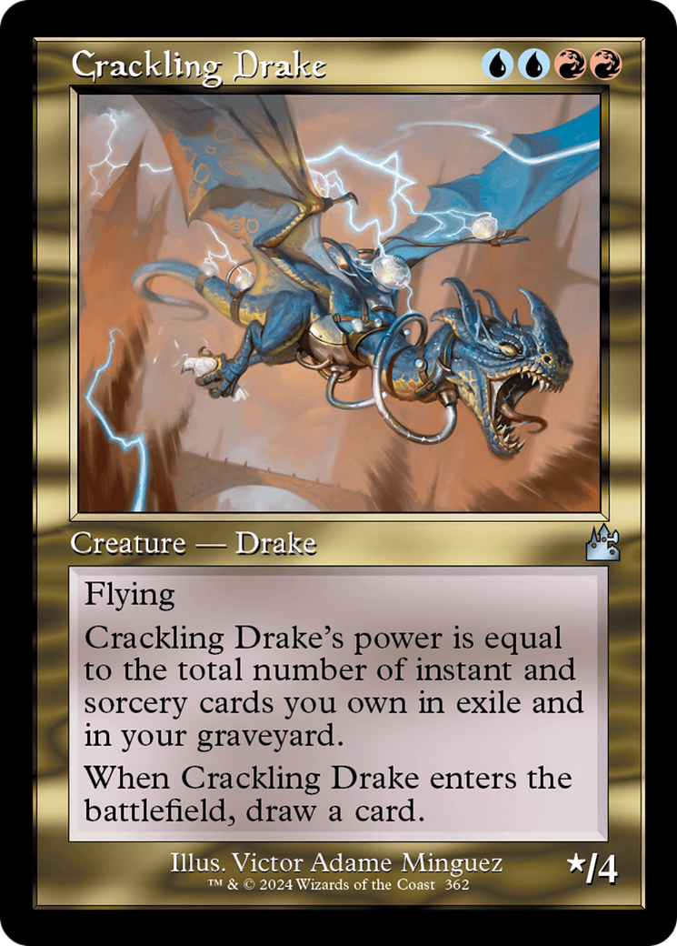 Crackling Drake (Retro Frame) [Ravnica Remastered] | Nerdhalla Games