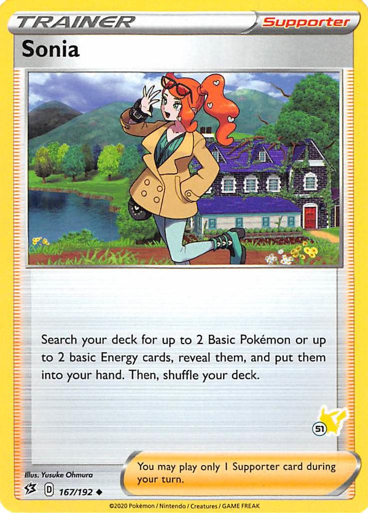 Sonia (167/192) (Pikachu Stamp #51) [Battle Academy 2022] | Nerdhalla Games