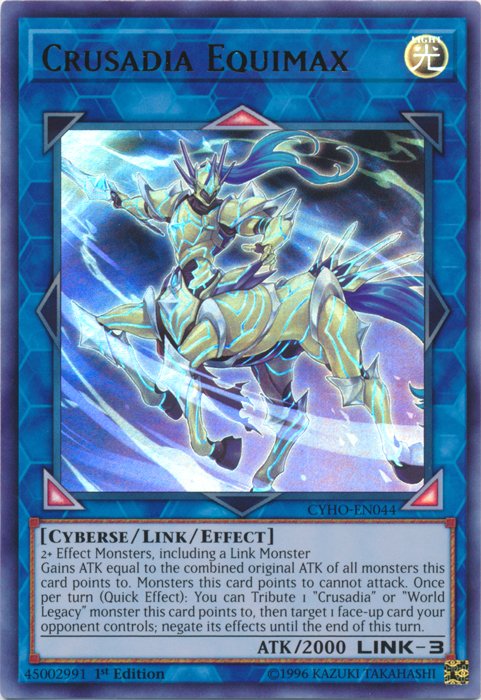 Crusadia Equimax [CYHO-EN044] Ultra Rare | Nerdhalla Games