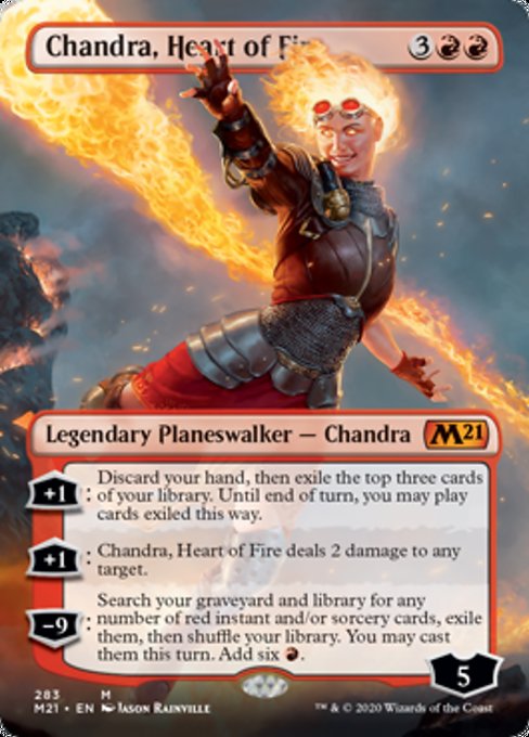 Chandra, Heart of Fire (Borderless) [Core Set 2021] | Nerdhalla Games