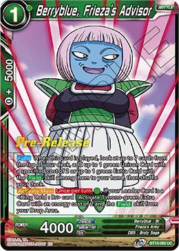 Berryblue, Frieza's Advisor (BT13-080) [Supreme Rivalry Prerelease Promos] | Nerdhalla Games