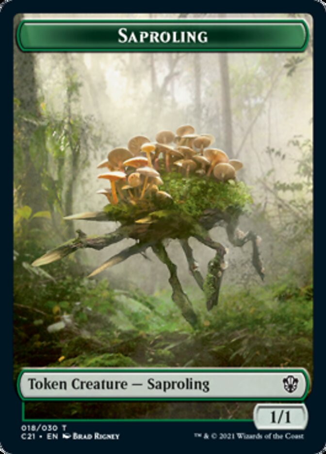 Food // Saproling Token [Commander 2021 Tokens] | Nerdhalla Games