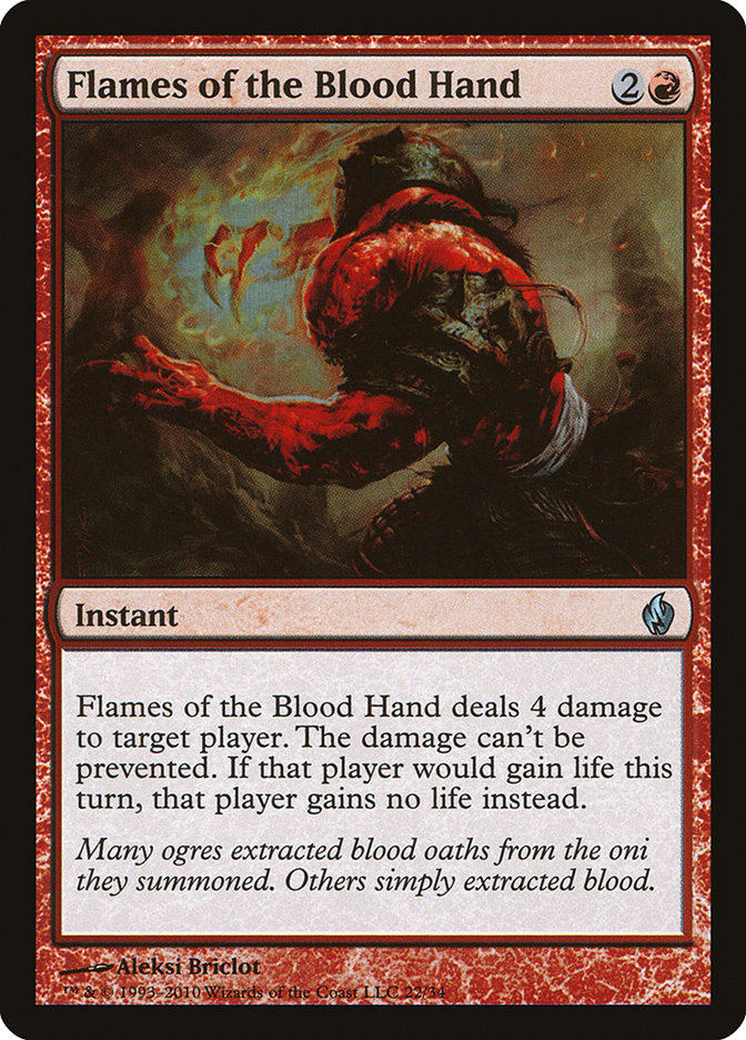 Flames of the Blood Hand [Premium Deck Series: Fire and Lightning] | Nerdhalla Games