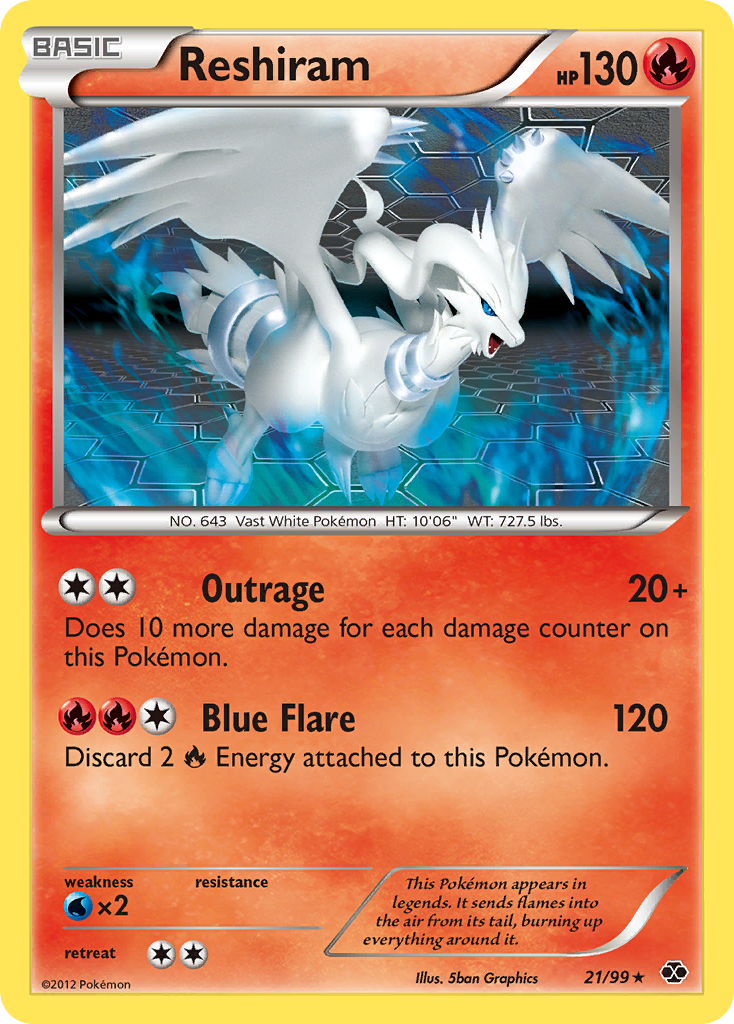 Reshiram (21/99) [Black & White: Next Destinies] | Nerdhalla Games