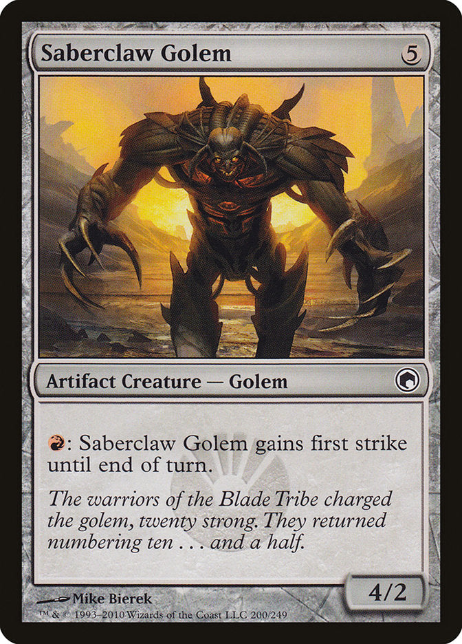 Saberclaw Golem [Scars of Mirrodin] | Nerdhalla Games