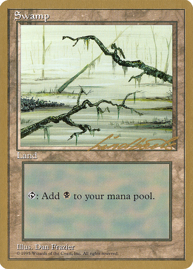 Swamp (ll371) (Leon Lindback) [Pro Tour Collector Set] | Nerdhalla Games