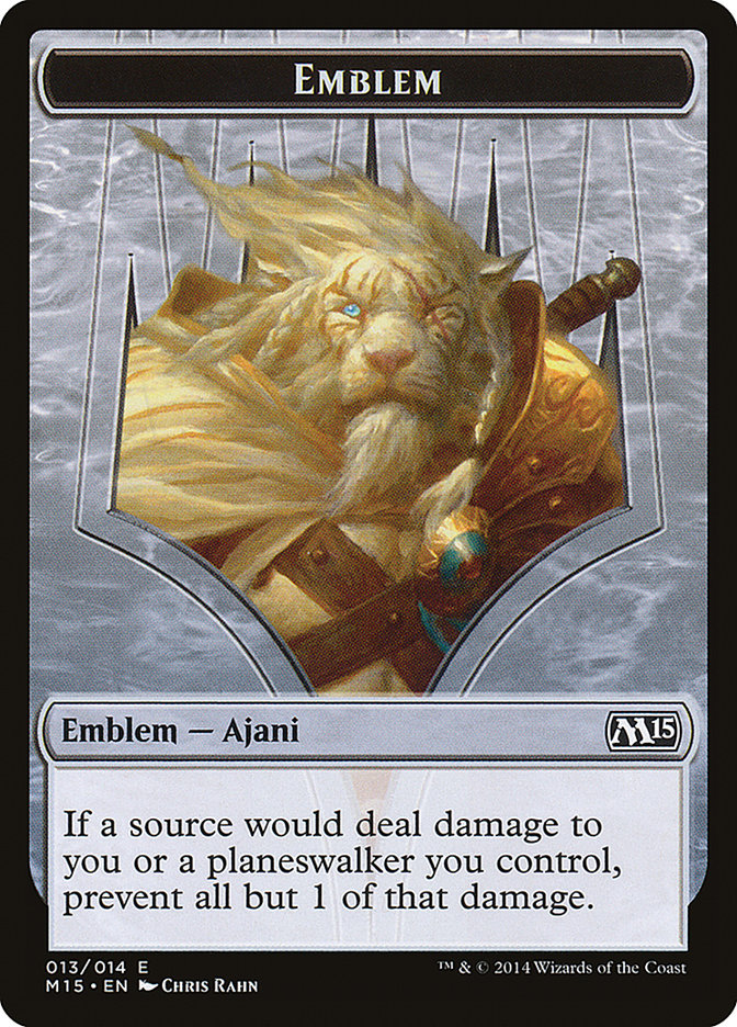 Ajani Steadfast Emblem [Magic 2015 Tokens] | Nerdhalla Games