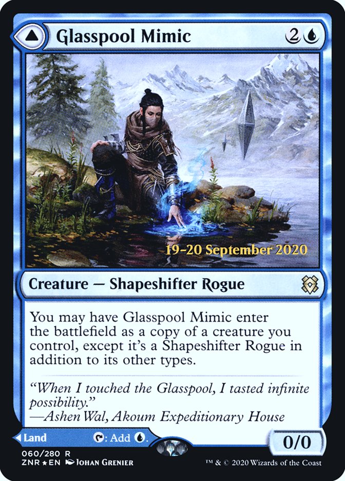 Glasspool Mimic // Glasspool Shore  [Zendikar Rising Prerelease Promos] | Nerdhalla Games