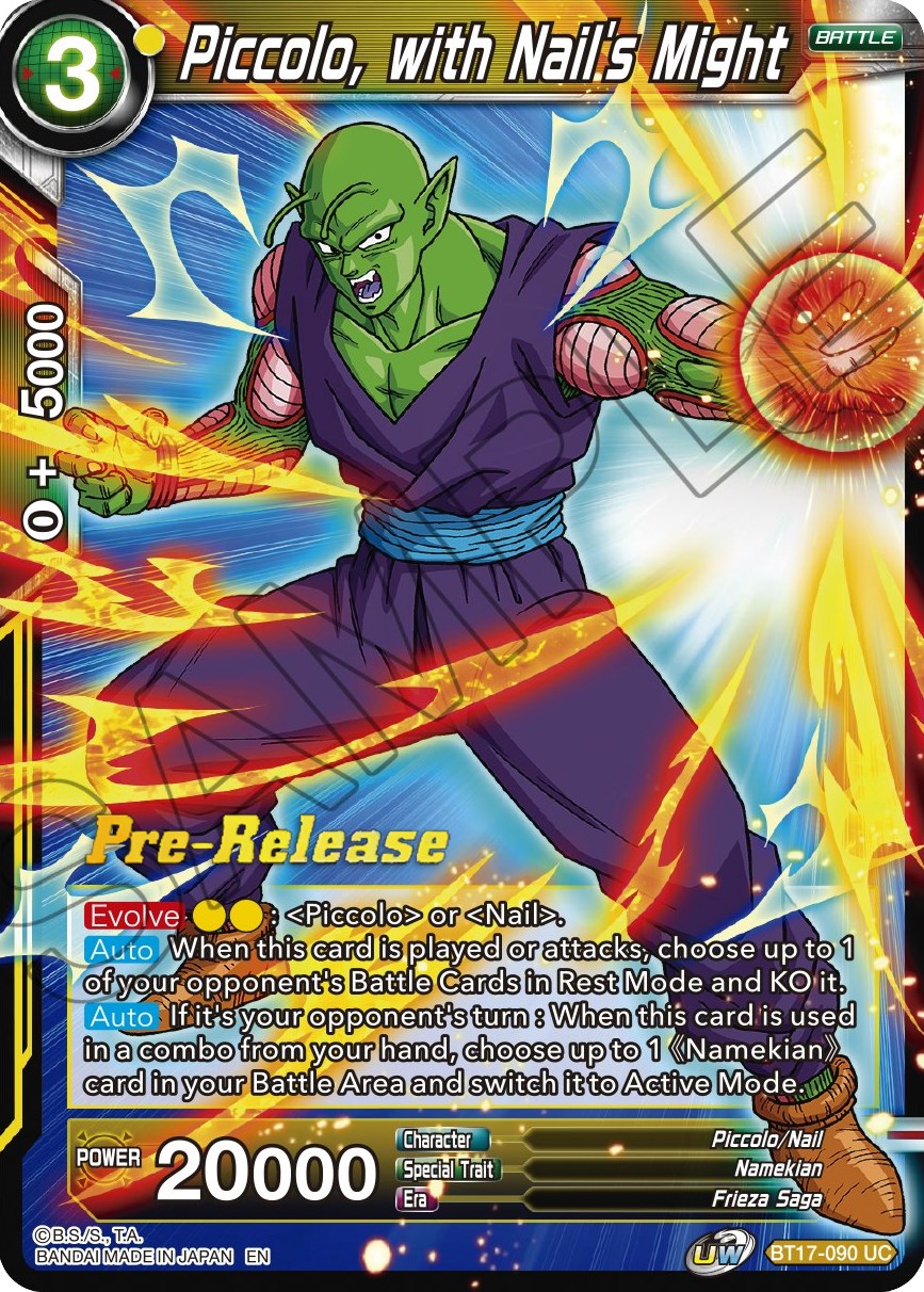 Piccolo, with Nail's Might (BT17-090) [Ultimate Squad Prerelease Promos] | Nerdhalla Games