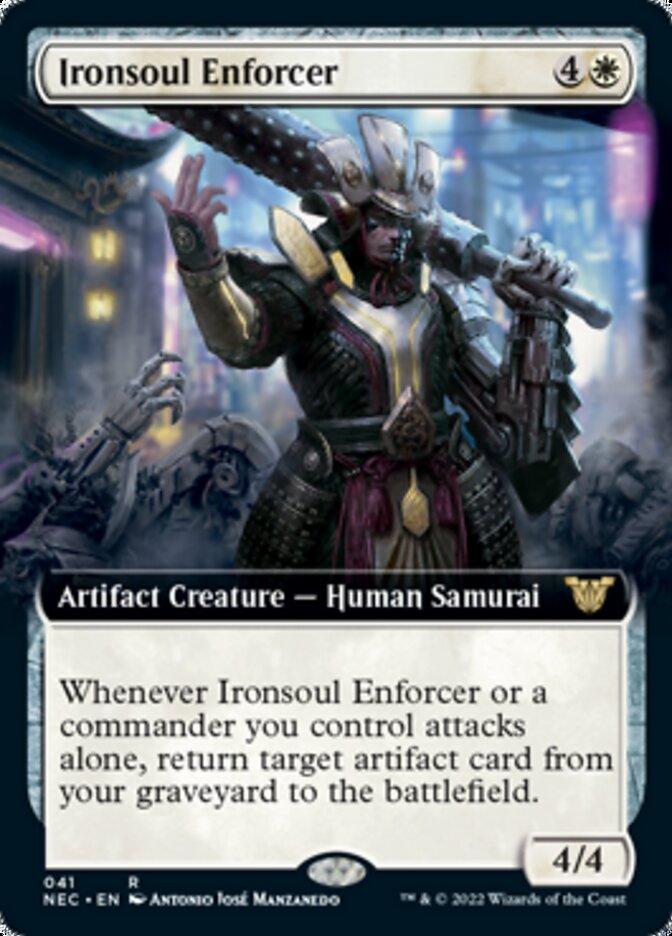 Ironsoul Enforcer (Extended) [Kamigawa: Neon Dynasty Commander] | Nerdhalla Games