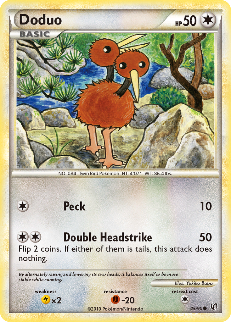 Doduo (45/90) [HeartGold & SoulSilver: Undaunted] | Nerdhalla Games