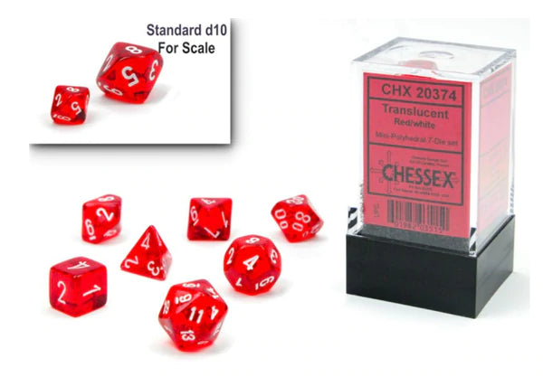 Chessex -  Mini Polyhedral 7 Sided Dice | Nerdhalla Games