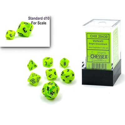 Chessex -  Mini Polyhedral 7 Sided Dice | Nerdhalla Games