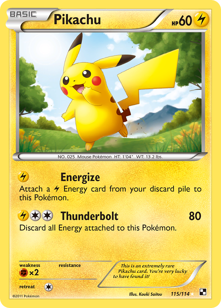 Pikachu (115/114) [Black & White: Base Set] | Nerdhalla Games