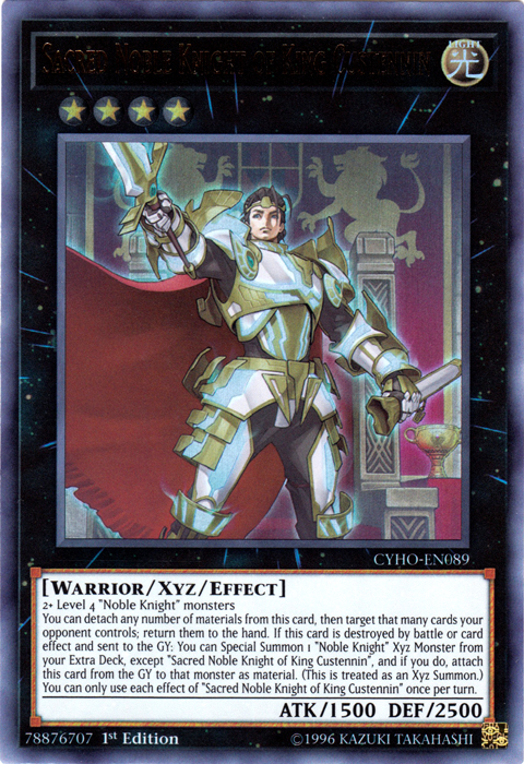 Sacred Noble Knight of King Custennin [CYHO-EN089] Ultra Rare | Nerdhalla Games