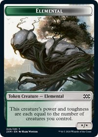 Elemental // Treasure Double-sided Token [Double Masters Tokens] | Nerdhalla Games