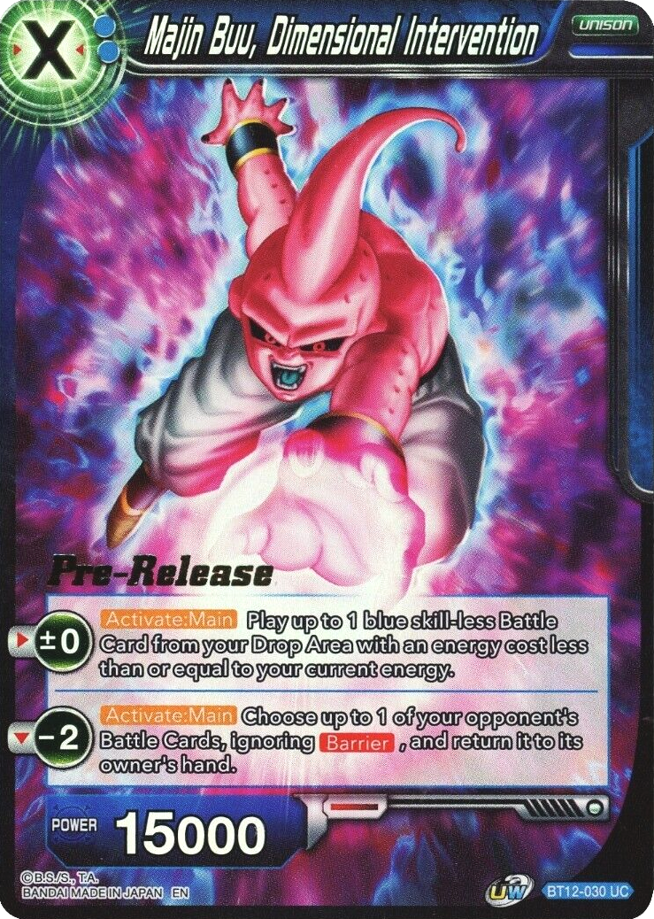 Majin Buu, Dimensional Intervention (BT12-030) [Vicious Rejuvenation Prerelease Promos] | Nerdhalla Games