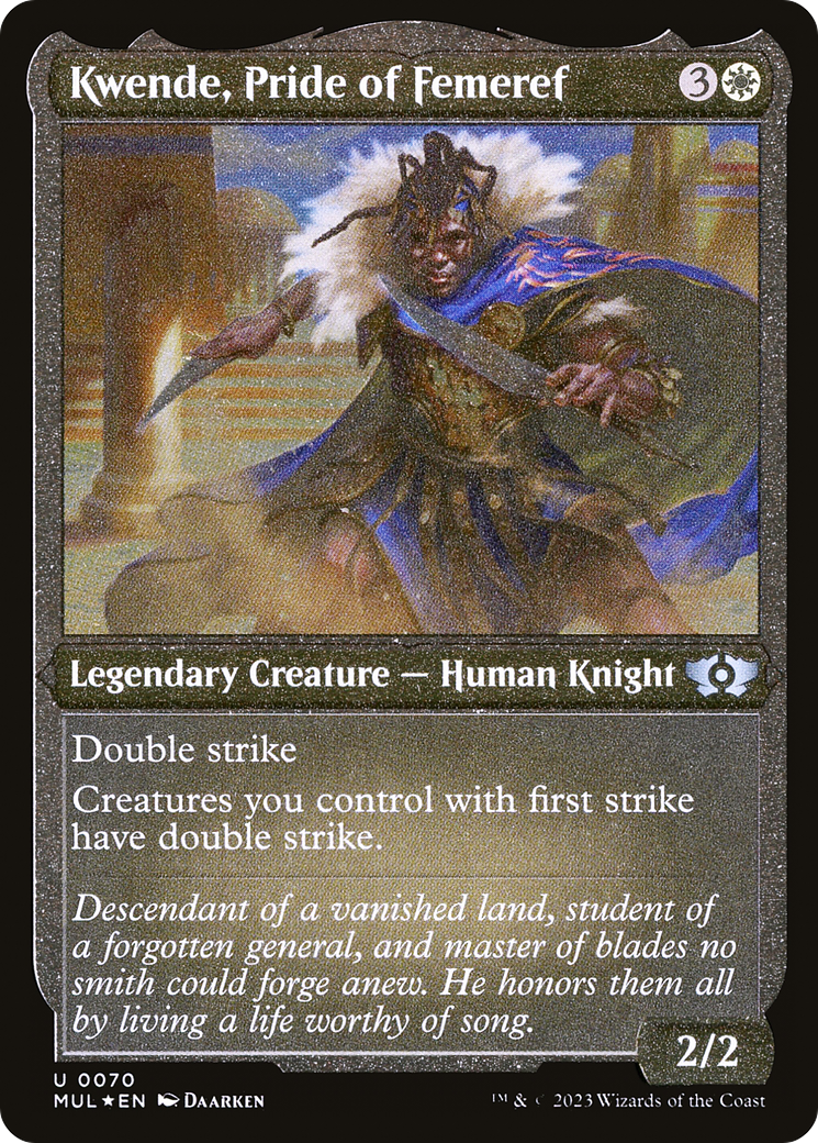 Kwende, Pride of Femeref (Foil Etched) [Multiverse Legends] | Nerdhalla Games