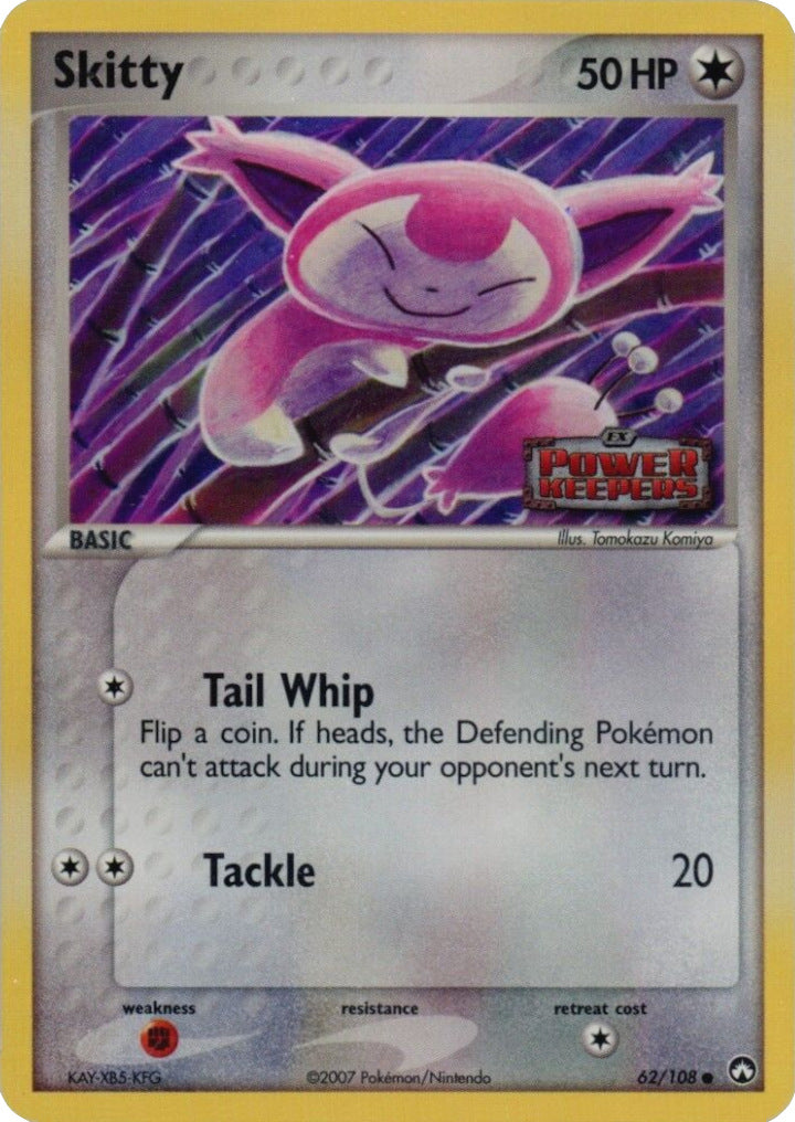 Skitty (62/108) (Stamped) [EX: Power Keepers] | Nerdhalla Games