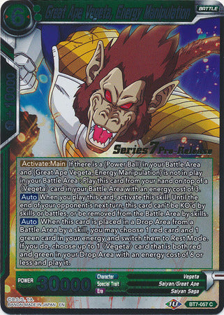 Great Ape Vegeta, Energy Manipulation [BT7-057_PR] | Nerdhalla Games