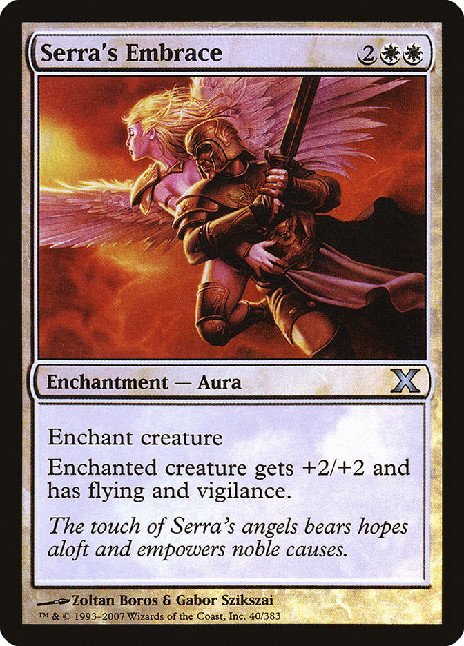 Serra's Embrace (Premium Foil) [Tenth Edition] | Nerdhalla Games