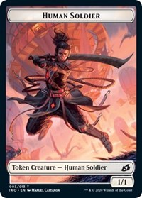 Human Soldier (003) // Zombie Double-sided Token [Commander 2020] | Nerdhalla Games