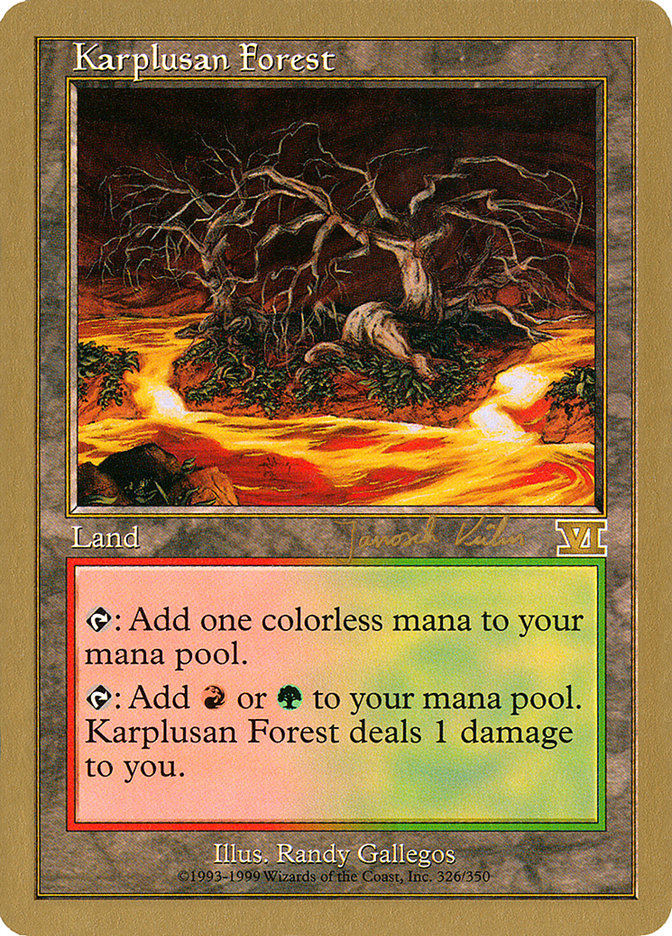 Karplusan Forest (Janosch Kuhn) [World Championship Decks 2000] | Nerdhalla Games